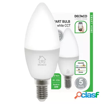 Lampadina LED Smart WiFi Deltaco SH-LE14W - 5W - Bianca