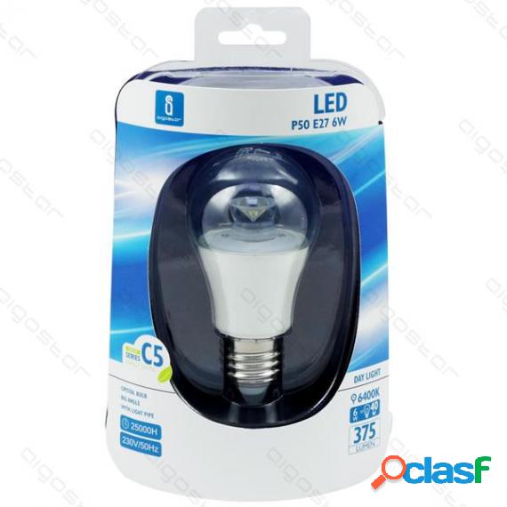 Lampadina Led C5 P50 6W Attacco E14 - 360 Lumen - 3000K Luce