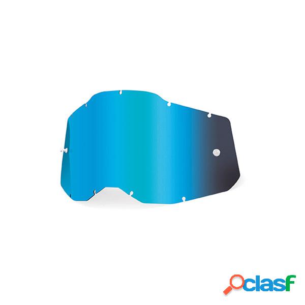 Lente di ricambio a specchio blu maschera 100% racecraft