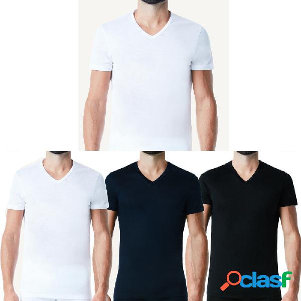 MAGLIA DA UOMO INTIMA MANICA CORTA SCOLLO A V TAGLIA 5/L