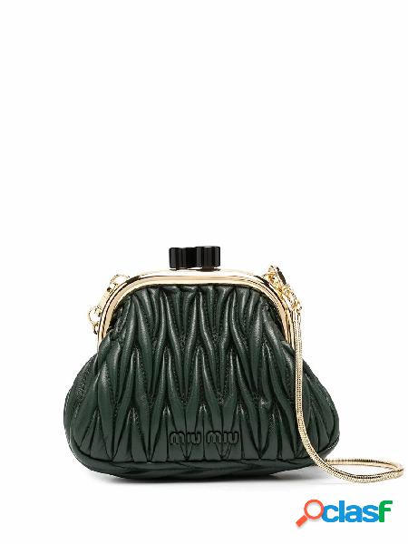MIU MIU BORSA A SPALLA DONNA 5BP016N88F077U PELLE VERDE