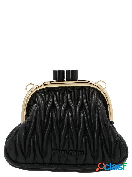 MIU MIU POCHETTE DONNA 5BP016N88F0002 PELLE NERO