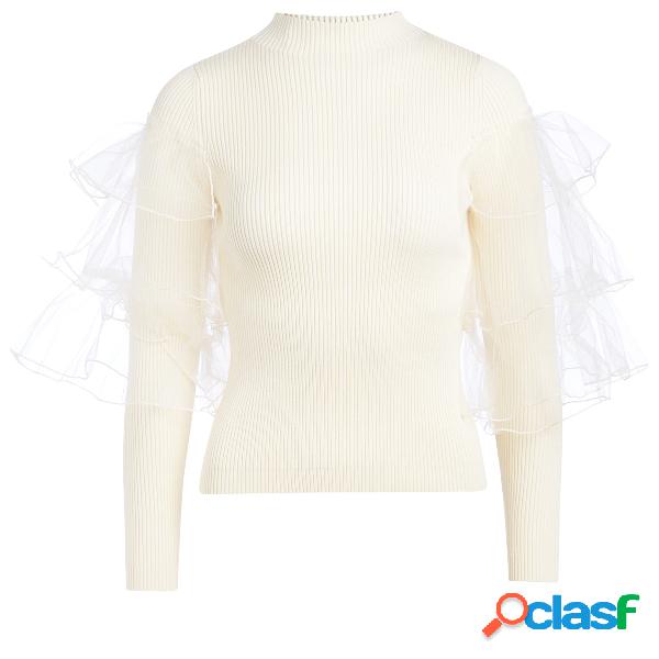 Maglia Twinset avorio e tulle