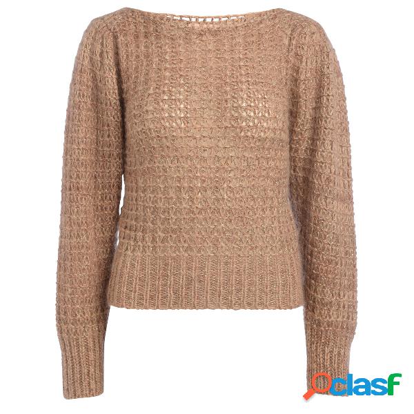 Maglia Twinset color camel e lurex