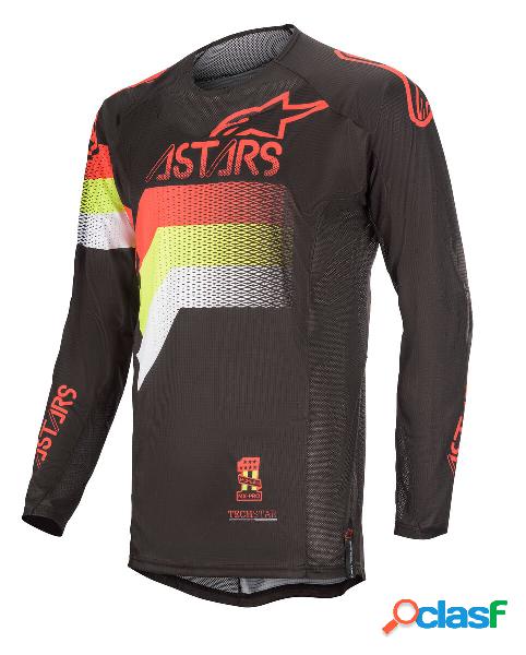 Maglia cross Alpinestars TECHSTAR VENOM Nero Rosso fluo