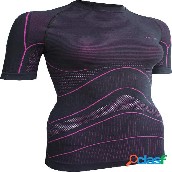 Maglia intima donna Riday MC NEXUS ACTIVE ® Nero Rosa