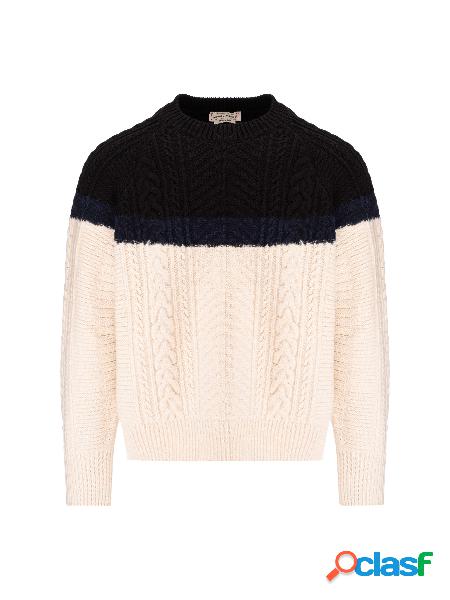 Maglione Aran Bicolore