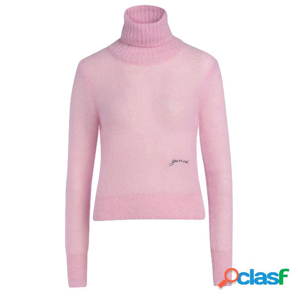 Maglione Gann rosa in mohair