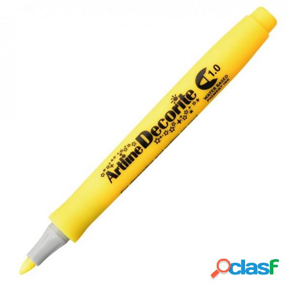 Marcatore Decorite - punta tonda - 1.0 mm - giallo - Artline