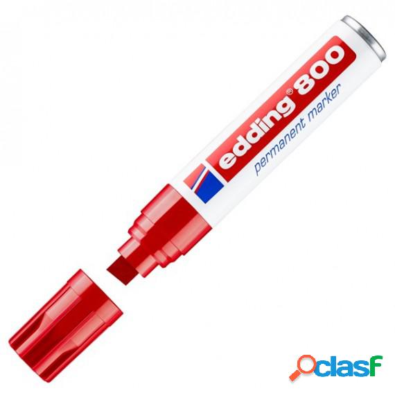 Marcatore Permanente Edding 800 - punta 4,0 - 12 mm - rosso