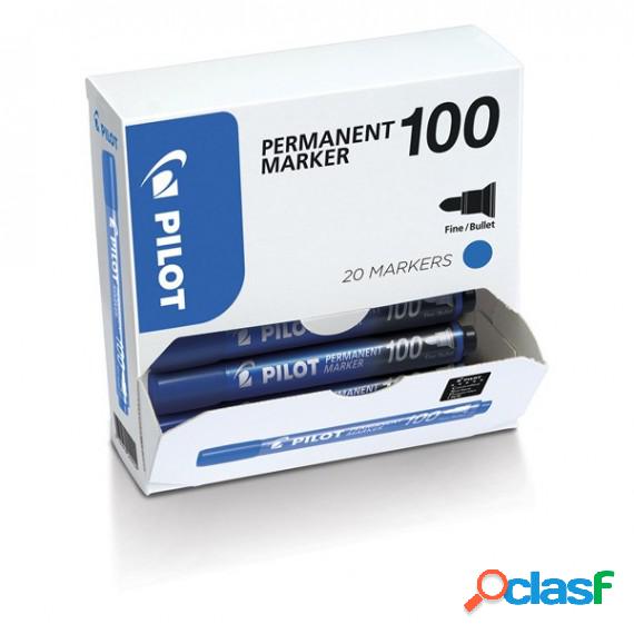 Marcatore Permanente Markers 100 - punta tonda 4,5 mm - blu
