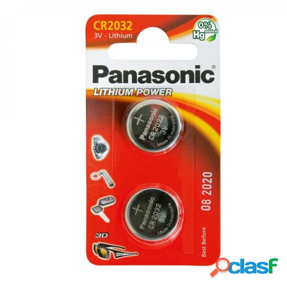 Micropile CR2032 - 3V - a pastiglia - litio - Panasonic -