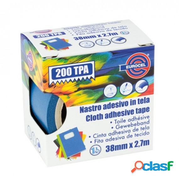 Nastro adesivo telato TPA 200 - 38 mm x 2,7 mt - blu -