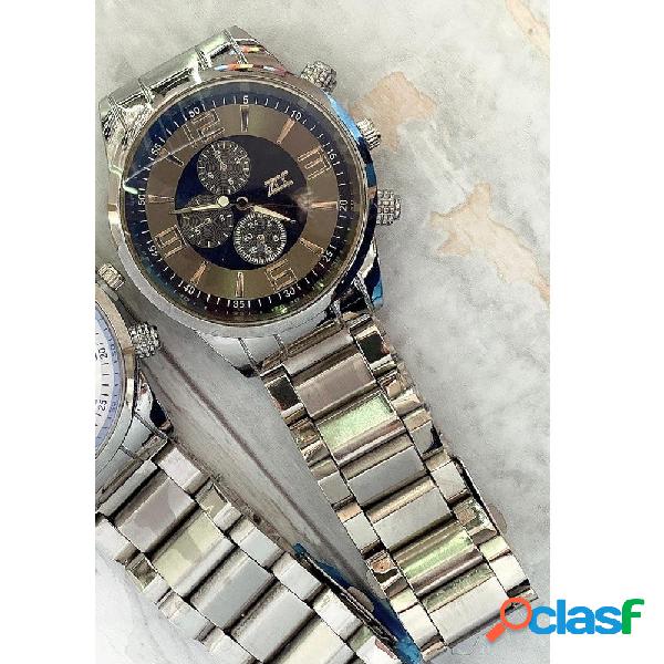 OROLOGIO DA POLSO ZCC UOMO ANALOGICO ACCIAIO MODERNO CRONO