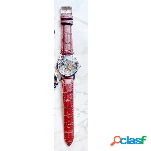 OROLOGIO POLSO ZCC T001 UOMO AUTOMATICO CINTURINO PELLE