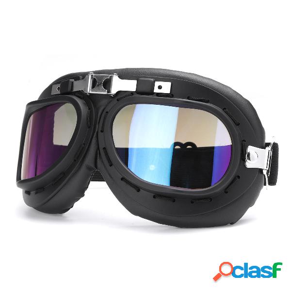 Occhiali antivento retrò per casco moto sci scooter ATV