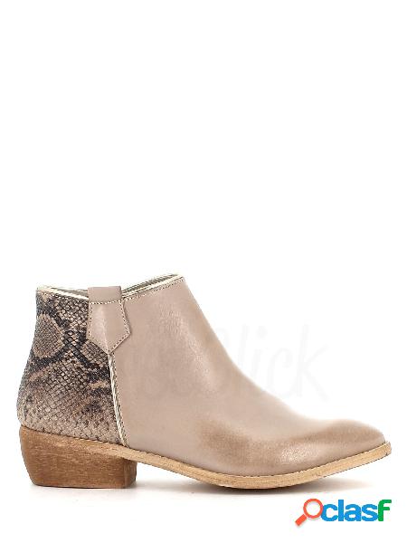 Once Camperos in pelle con cerniera, RS 152 0393 - Taupe e