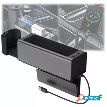 Organizer per auto in metallo Deluxe Baseus con caricatore