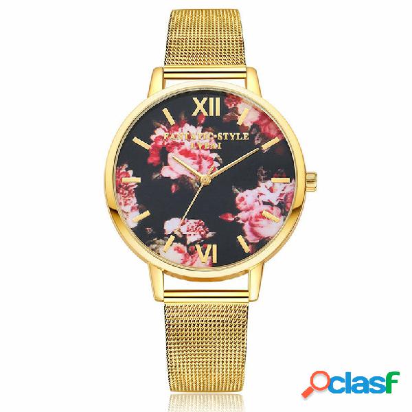Orologio al quarzo design elegante fiore orologio da polso
