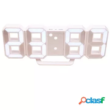Orologio elettrico digitale a luce LED 3D regolabile -