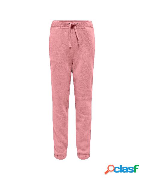 Pantalone rosa in felpa di cotone 10-14 anni