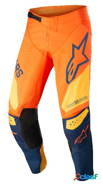 Pantaloni cross Alpinestars TECHSTAR FACTORY Arancio Blu