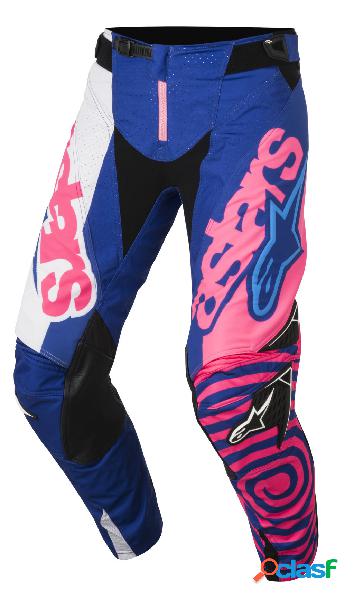 Pantaloni cross Alpinestars Techstar Venom blu rosa fluo