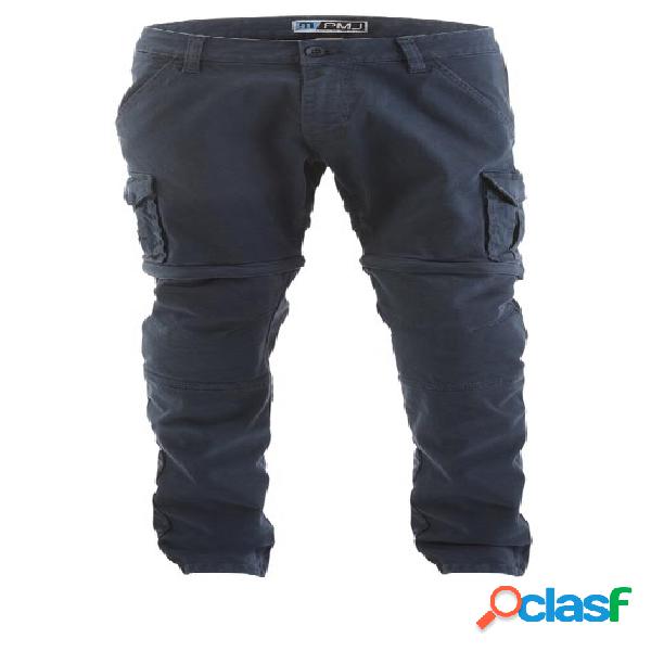Pantaloni moto Pmj - Promo Jeans Santiago zip navy