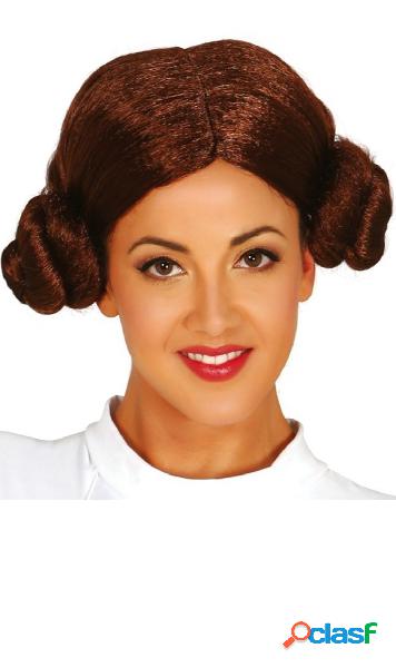 Parrucca con fiocchi della principessa Leia