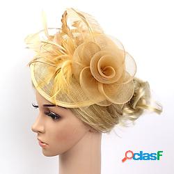 Pelle / A rete fascinators / Fiori / Copricapo con Fantasia