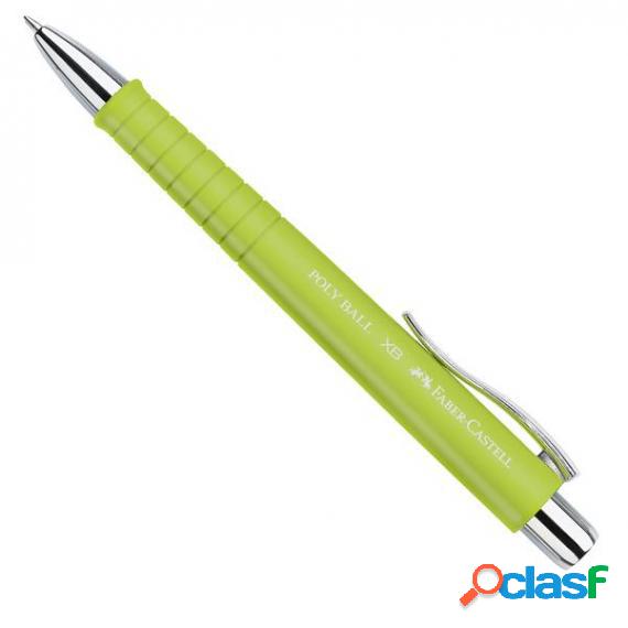 Penna a sfera Polyball punta 0.7mm fusto lime Faber Castell