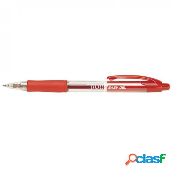 Penna a sfera a scatto Easy gel - punta 0,5mm - rosso -