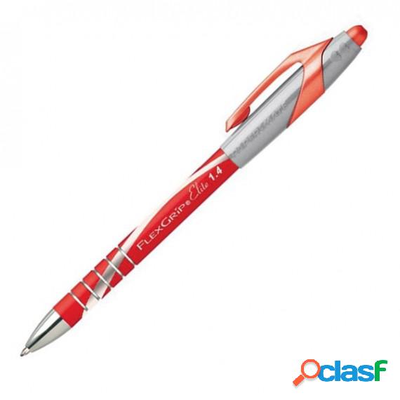 Penna a sfera a scatto Flexgrip Elite - punta 1,4mm - rosso