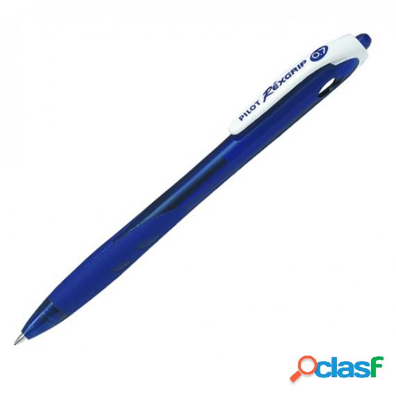 Penna a sfera a scatto Rexgrip Begreen - punta 0,7mm - blu -
