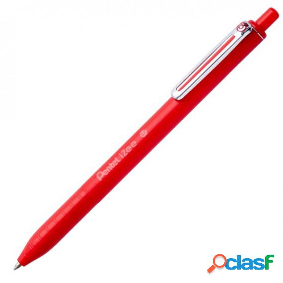 Penna a sfera a scatto iZee - punta 0,7 mm - rosso - Pentel