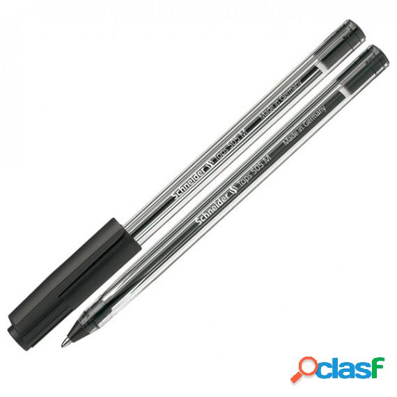 Penna a sfera con cappuccio Tops 505 - punta 0,7mm - nero-