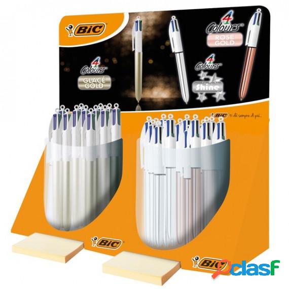 Penna sfera 4 Colors GlacE Deco - Bic - expo 54 pezzi