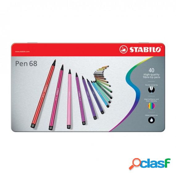 Pennarelli Pen 68 - colori assortii - Stabilo - scatola in