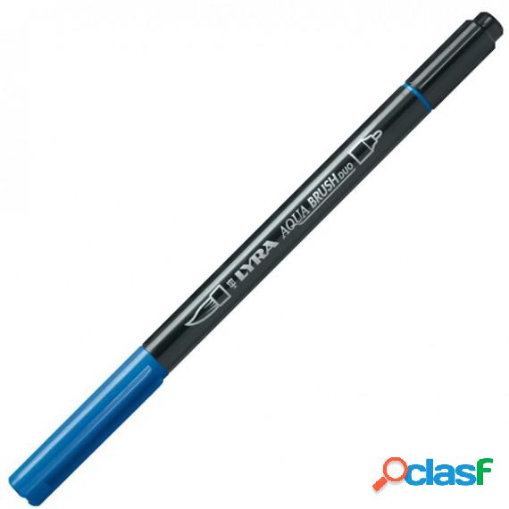 Pennarello Aqua Brush Duo - punte 2/4 mm - blu di prussia -