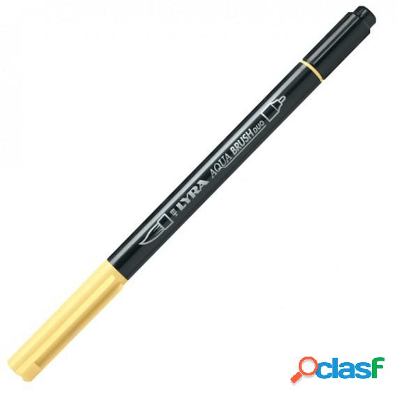 Pennarello Aqua Brush Duo - punte 2/4 mm - giallo chiaro -