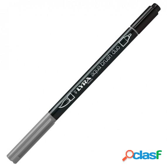 Pennarello Aqua Brush Duo - punte 2/4 mm - grigio chiaro