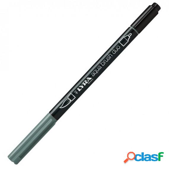 Pennarello Aqua Brush Duo - punte 2/4 mm - grigio medio