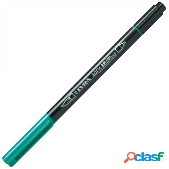 Pennarello Aqua Brush Duo - punte 2/4 mm - verde notte -