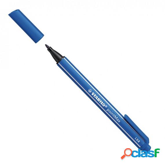 Pennarello PointMax punta feltro - punta 0,80mm - blu -