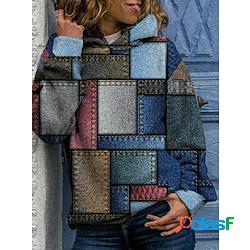 Per donna Felpa con cappuccio Maglione Essenziale Blu Color