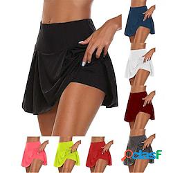 Per donna Gonna da tennis Gonna Yoga 2 in 1 Yoga Fitness