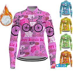 Per donna Maglia da ciclismo Manica lunga Inverno Bicicletta