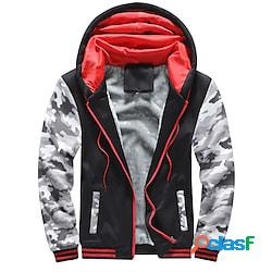 Per uomo Felpa con cappuccio a zip intera Nero Blu Grigio
