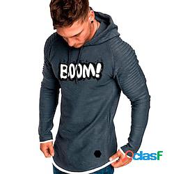 Per uomo Felpa con cappuccio pullover Nero Verde militare