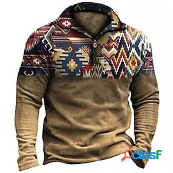 Per uomo Unisex Felpa con zip Maglione Marrone mezza